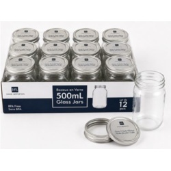 Glass Mason Jar 500ML Home Aesthetics