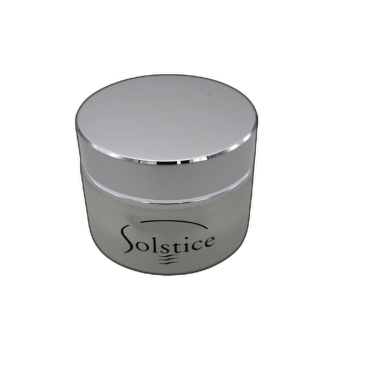 Frosted Glass Jar W/silver Cap 2 X 1