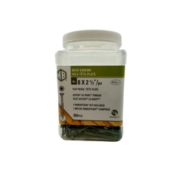 Deck Screws 8 x 2-1/2 350pcs. Green Flat Head w/Robertson Bit "
