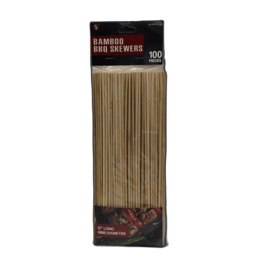 Bamboo Bbq Skewers 12 Long 4mm Diam. 100pk.