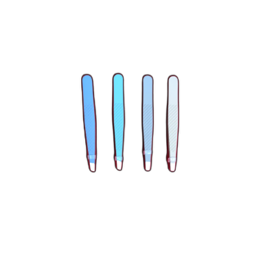 Tweezers 3-1/4 Slanted Or Straight Tip Assorted Matte Colours