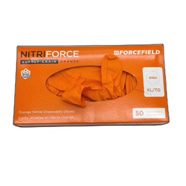 Nitrile Gloves Disposable XL 50pk 6mm Thickness Nitriforce Forcefield