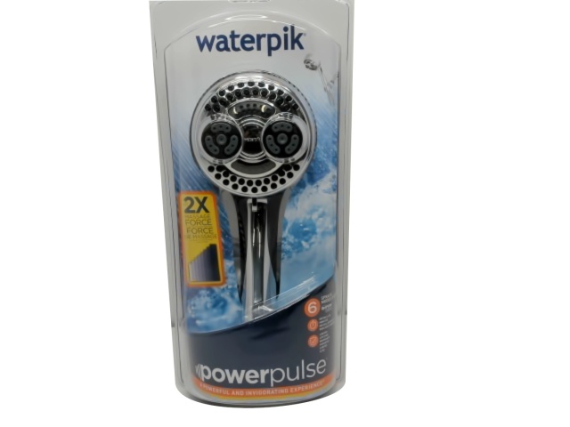 Shower Head Hand Held 2x Massage Force Twin Turbo Power Pulse Waterpik