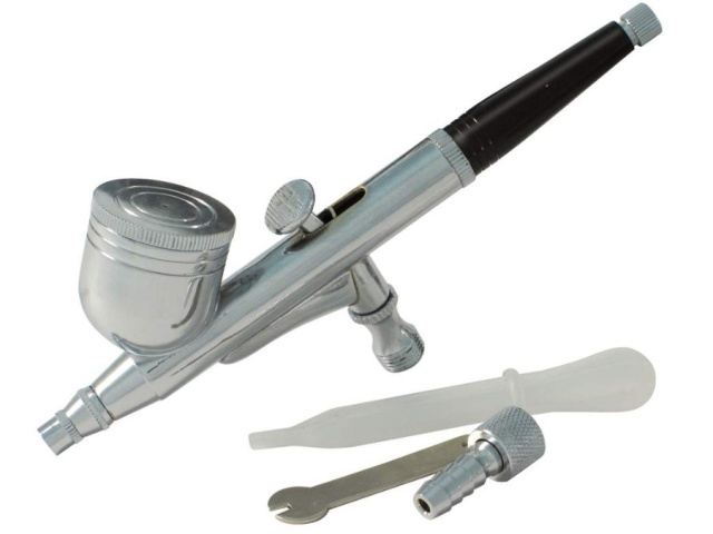 Air brush kit - professional double action internal mix gravity feed