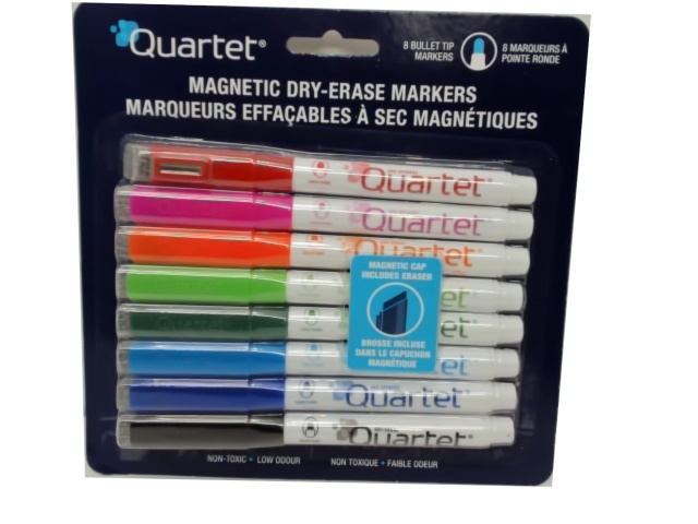 Magnetic Dry Erase Markers 8pk. Assorted Quartet
