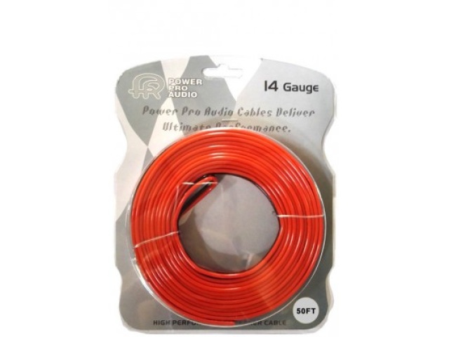 14GA 50FT Speaker Wire CCA - Black & Red