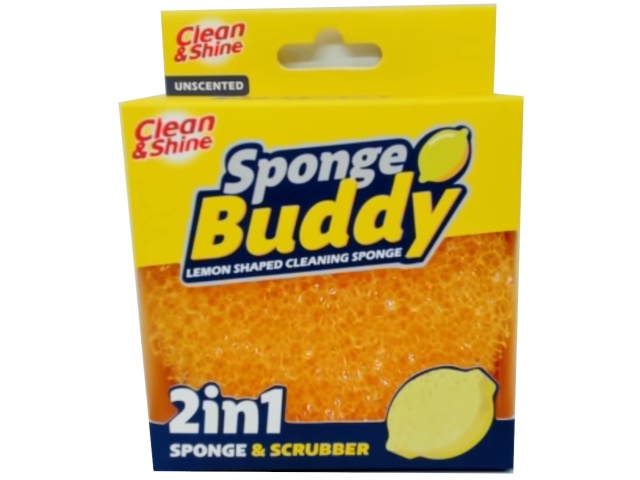 Sponge & Scrubber 2 In 1 Lemon Shaped Sponge Buddy