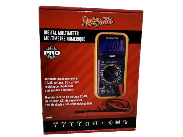 Digital Multimeter Pro Grade Red Tools