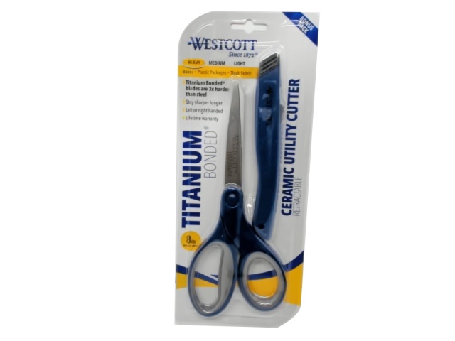 Scissors 8 Titanium Bonded w/Ceramic Utility Cutter Westcott\