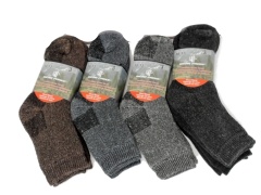 Thermal Work Socks 3pk Men's 10-13 Assorted Colours Wool Blend Wear Proof (endcap)