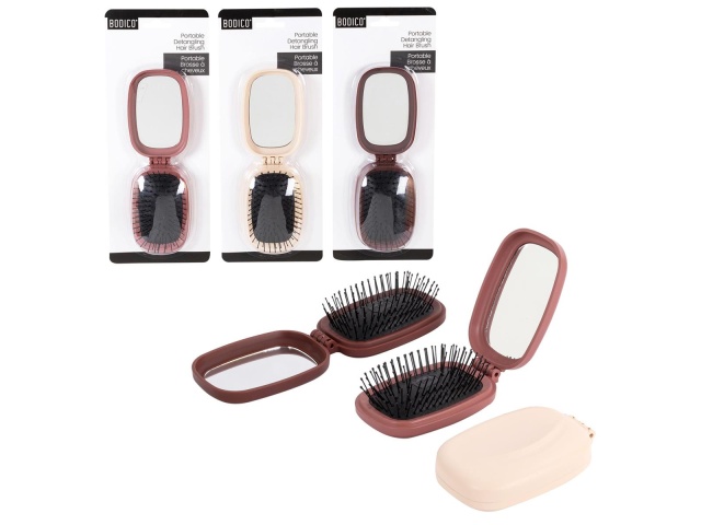 Bodico, Flex-Bristle Detangler Hairbrush, Travel,