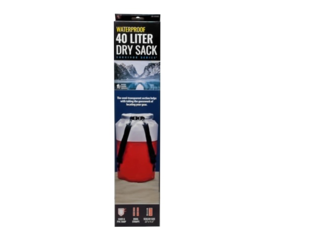 Dry Sack 40L Waterproof 22x11.5\