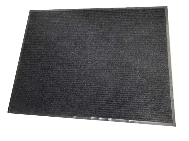 Black entrance mat with rubber back 120x150 cm