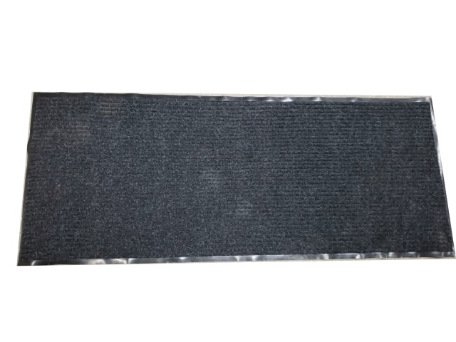 Black entrance mat with rubber back 60x150 cm