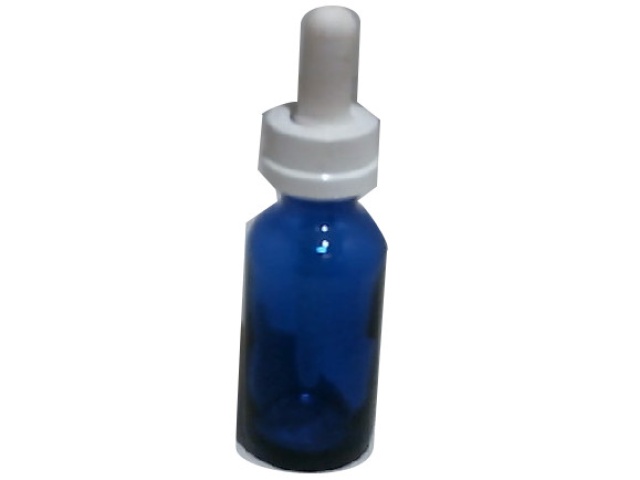 Bottle Glass Blue 1oz. w/Dropper