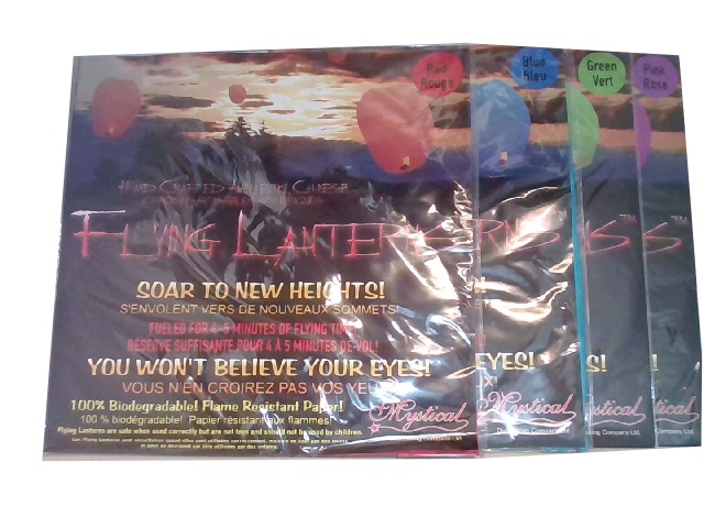 Flying Lanterns Mystical Assorted Colours Or 20/$49.99