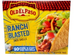 Taco Shells Hard Ranch Blasted 10pk. Old El Paso