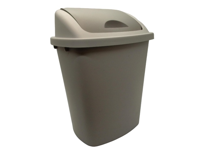 Plastic push waste bin 25L 10.62x7.7x20 inches