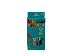 Crayons 8pk. Wrap Free Ass't Colours Bic Kids