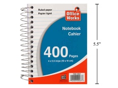 O.WKs. 400-P 5.5x4 Chubby Notebook