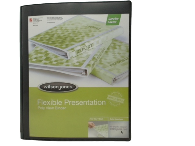 Poly Binder 5/8 Black Flexible Presentation Wilson Jones\