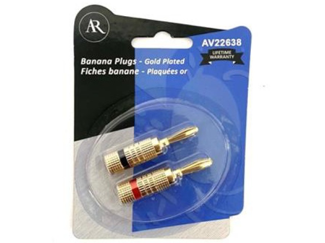 Banana Plug 2 Pack Gold