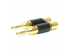 Gold Banana Plug Dual Red/black