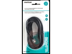 Phone Line Cord Black 25 foot