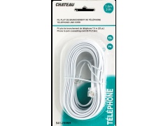 Phone Line Cord White 25 foot