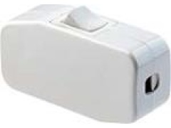 Switch heavy duty feed thru with toggle rocker white