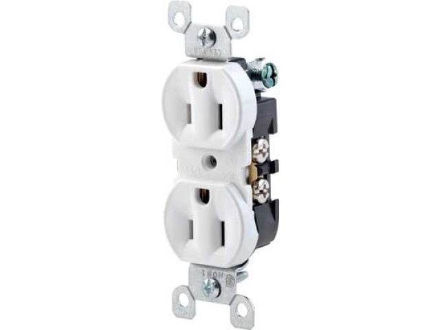 Receptacle Duplex 15A Ivory