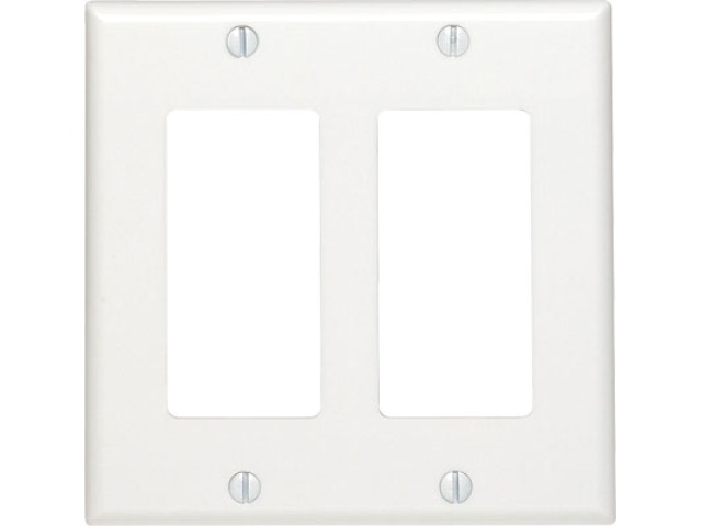 WallPlate decora two gang white