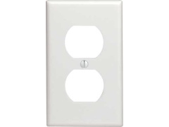 Wallplate receptacle 1 gang white