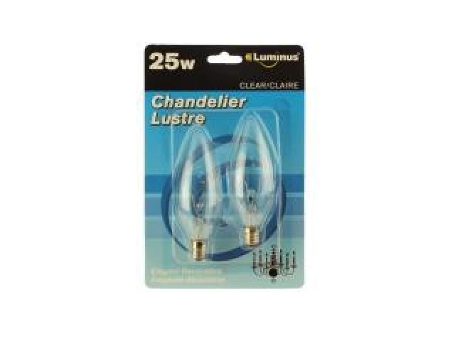 Luminus 25w Chandlier bulb Sm Base. clear