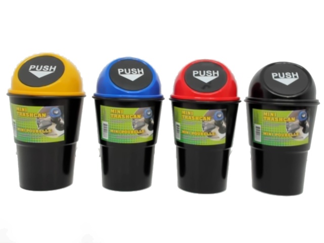 Mini Trashcan Plastic Ass\'t Colours