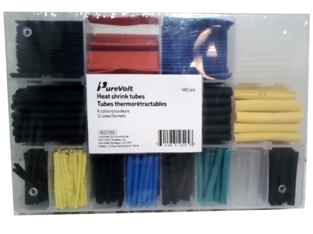 Heat Shrink Tubes 580pk. Ass\'t Purevolt