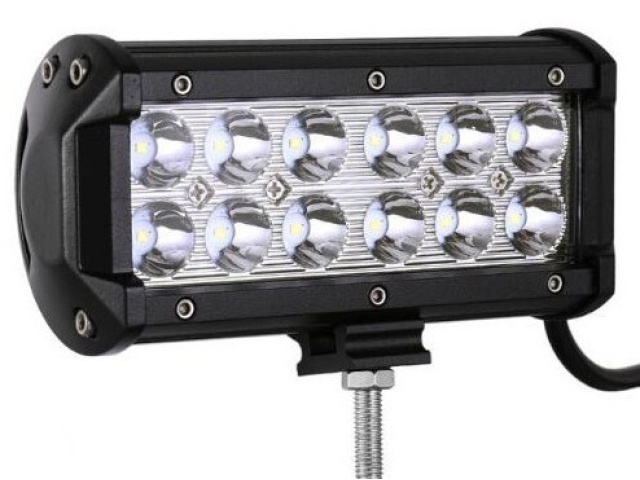 Light Bar, 12x3w, 3000LM, 10-30VDC, IP67 ,6000k, 164x80x65mm, Spot