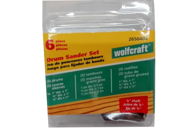 Drum Sander Set 6pc. Ass\'t Sizes Wolfcraft