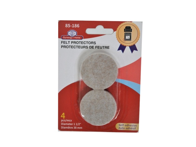 FELT PROTECTORS 4PCS 1-1/2 INCH DIAMETER SELF-ADHESIVE