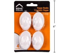 H.E.  4-pc Plastic Vogue Hooks