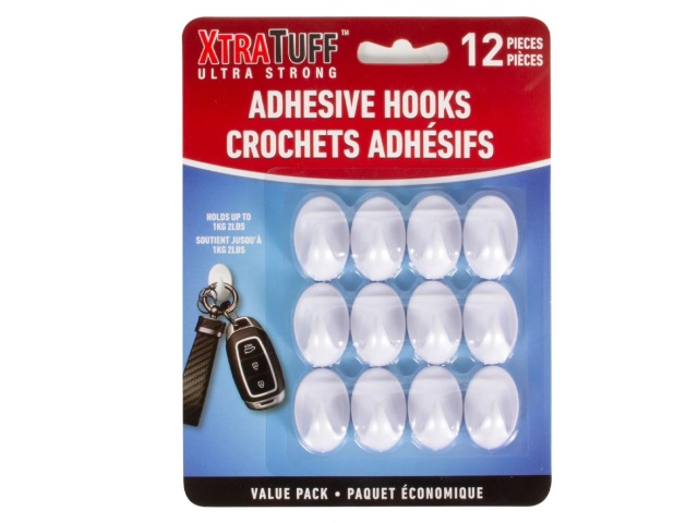 Plastic Hooks Round 12 Pack