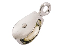 Single Rope Pulley Fixed Eye 1in Zinc