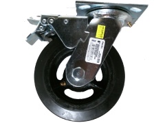 Caster rubber swivel 6 inch with brake 485 lb 220kg