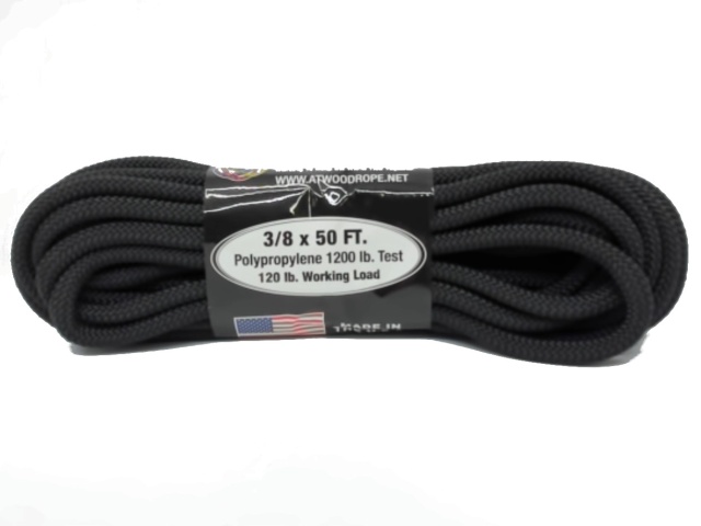 Rope 3/8x50\' Black 1200lb.\