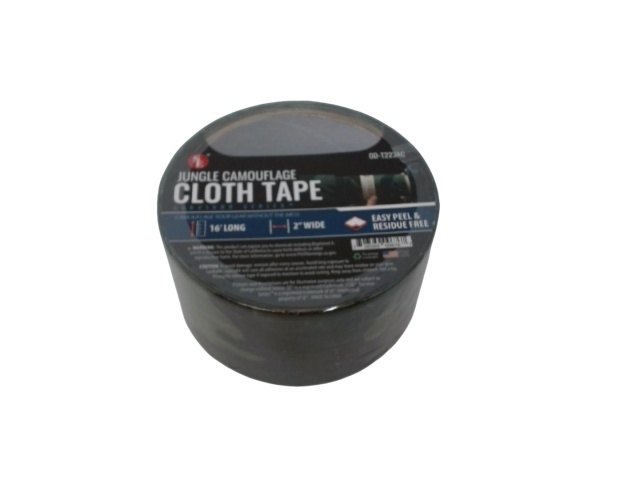 Cloth Tape Jungle Camouflage 2 X 16\' Easy Peel\