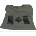 T-Shirt Canada flag olive drab - Xlarge