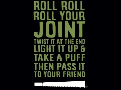 T-Shirt with print - Roll Your Joint - L