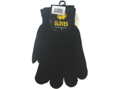 Chenille Gloves Black