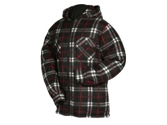 Pile Jacket - hooded - black/red - Large