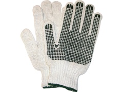 Glove knit blk dot green [LRG] doz sub105551